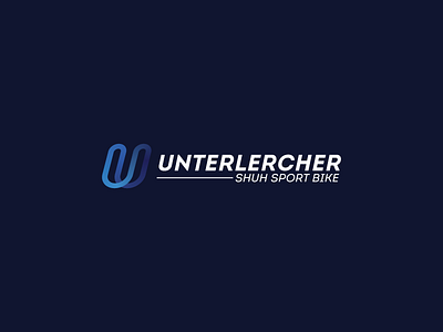 Unterlercher bike branding flat illustration letter logo sport typography u