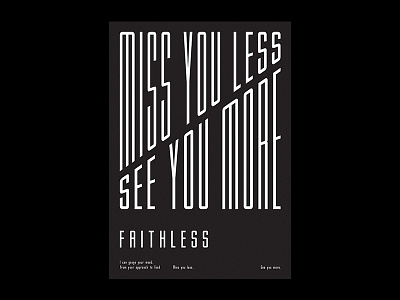 Faithless 2d abstract art branding custom font design flat geometric illustration lines poster poster design print swiss typo typographic design typography vector