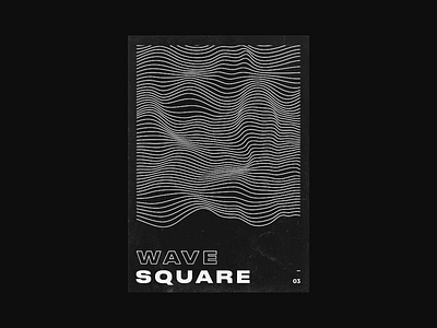 Wave Square abstract art branding composition design fine art flat geometric illustration layout lines minimal poster poster design retro swiss typography vector vintage waves