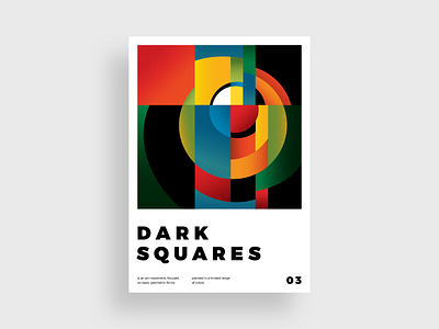 Dark Square abstract art colorful composition design flat geometric illustration layout lines minimal minimalism poster poster art poster design retro swiss swiss design typography vintage