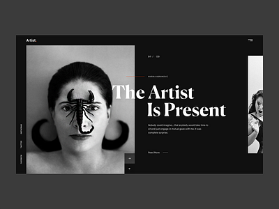 The Artist is Present abstract art branding composition design desktop flat geometric grid layout logo minimal minimal website template typography ui ux webdeisgn