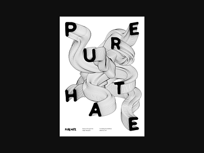 Pure Hate abstract art branding composition design flat geometric illustration layout lines minimal minimalism poster poster art poster design retro swiss swiss design typography vector