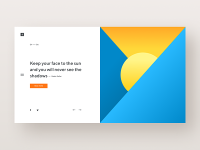 Sun abstract art branding clean composition concept design flat geometric illustration layout lines minimal template typography ui ux web webdesign website