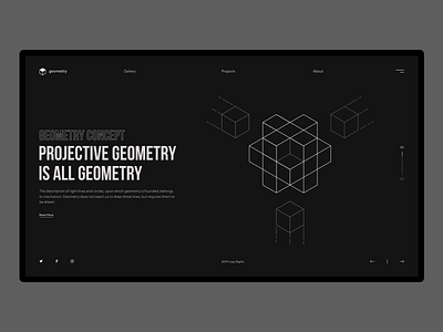 Geometry Concept abstract animation art branding composition design flat geometric icon illustration layout lines minimal minimalism typography ui ux vector web website