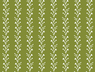 White Tulips on Fern surface design surface pattern design surface pattern designer