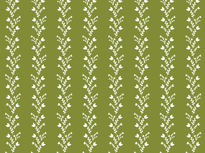 White Tulips on Fern surface design surface pattern design surface pattern designer