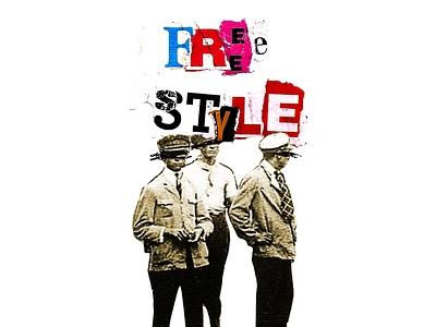 'Free Style 1' art artist artmajeur colagem collage collage art collageart collageonpaper contemporaryart flyer handmade kunst minimal music photography poster retro type typography vintage