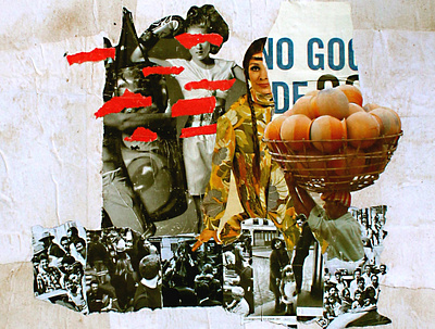 'Too much weight and too much history' art artist artmajeur colagem collage collage art collageart collageonpaper color contemporaryart handmade kunst minimal photography red retro type typography vintage woman