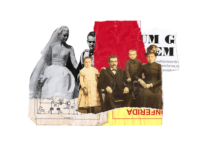 'Really, it's surreal reality of the royal family' art artist artmajeur colagem collage collage art collageart collageonpaper design family handmade kunst photography project red retro shape type typography vintage