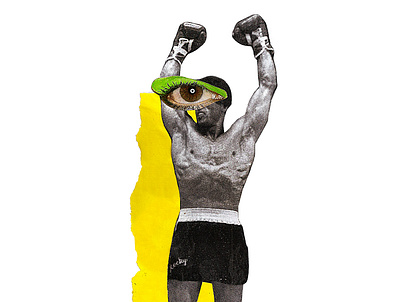 'You are ahead of the victory' art artmajeur balboa boxe colagem collage collage art collageart collageonpaper contemporaryart handmade kunst minimal photography retro rocky stalone sylvesterstalone victory vintage