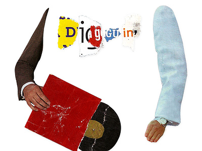 'Diggin' artist artmajeur colagem collage collageart cover handmade kunst letter love magazine manual minimal music records retro type typography vintage