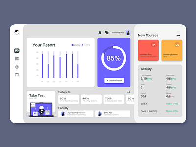 Student Dashboard adobexd app dashboard dashboard ui design prototype student ui user