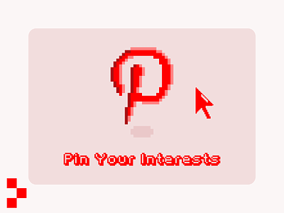 Pin Your Interests 8 bit branding illustrator pinterest vectorart