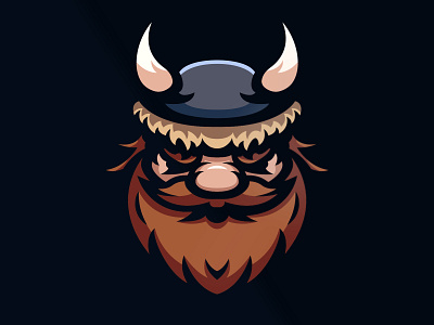 Dwarf branding dwarf fantasy icon illustration illustrator logo mascot mascot design ui vector viking