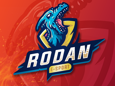 Rodan logo dinosaur esport esport logo godzilla illustrator logo mascot mascot design mascot logo monster pterodactyl rodan sports logo
