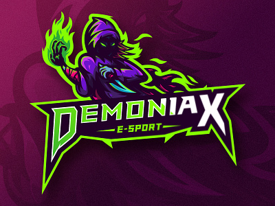 Demoniax logo branding demon esport esport logo evil illustrator logo mascot mascot design mascot logo vector
