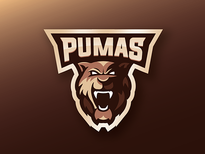 Pumas cat design illustration illustrator logo mascot mascot design mascot logo puma pumas shapes vector