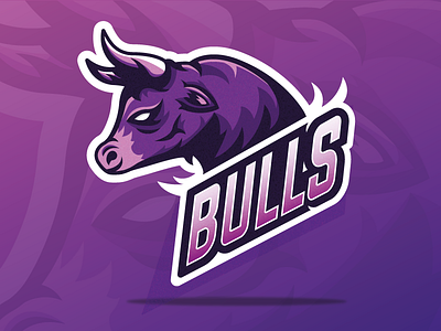 Bulls bull bulls cow design esport illustrator logo mascot mascot design mascot logo shapes vector