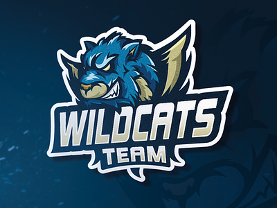 Wildcats blue logo cat esport gaming logo illustrator mascot mascot design mascot logo sports logo vector wildcat wildcats