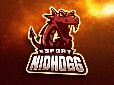 Nidhogg dragon dragon logo dragons esport illustrator logo mascot mascot design mascot logo nidhogg vector