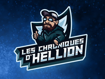 Les Chroniques d'Hellion branding geek illustrator logo mascot mascot design mascot logo vector youtube youtuber