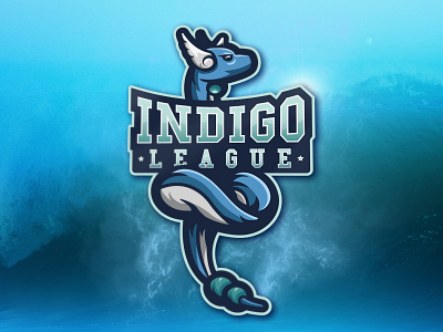 Indigo League dragon dragon logo dragons esport logo esports logo illustrator logo mascot mascot logo pokemon sports logo vector