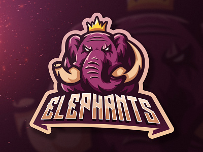 Elephants branding elephant elephant logo esport esport logo illustrator logo mascot mascot design mascot logo mastodon sports logo vector