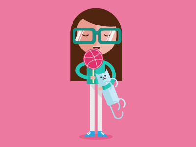 Debut - character anna pozdieieva art avatar cat character debut dribbble flat illustration