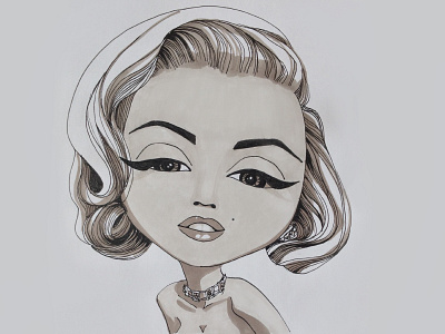 Marilyn Monroe anna pozdieieva art character felt illustration marilyn monroe pens promarker