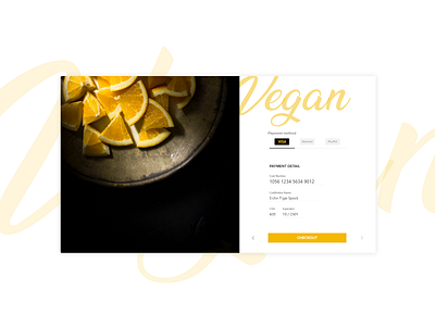 DailyUI 002 - Checkout page vegan checkout credit card checkout daily ui 002 dailyui design payment vegan