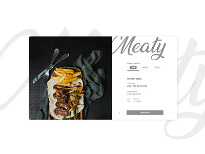 DailyUI  002 - Checkout page meaty