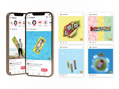 Candy Crush | Social Media Posts candy store concept facebook graphic design illustrator instagram photoshop posts social media posts visual design
