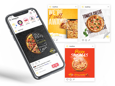 Azzip Pizza | Social Media Posts facebook graphic design instagram pizza pizza shop posts social media posts visual design
