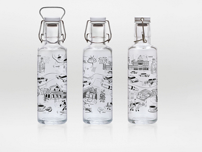 Reusable Glass Bottle | Vector Illustration