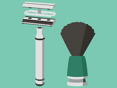 Traditional Shaving | Vector Illustration
