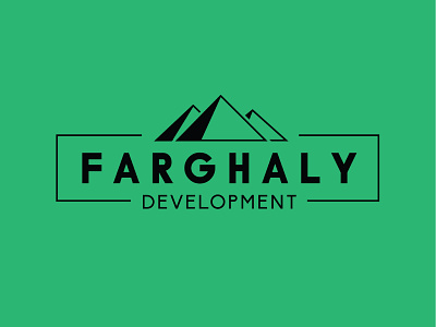 Farghaly Development branding branding and identity design flat illustrator logo minimal typography