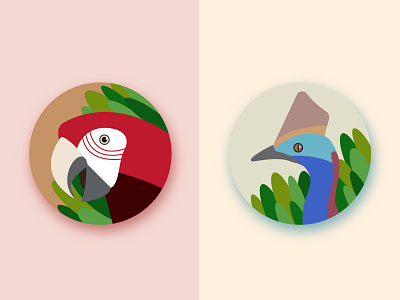 Australian icons#2 Birds animal illustration animals birds flat flat illustration flatdesign icons illustration
