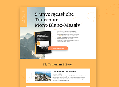 Daily UI #3 Landing Page alpine desktop flat hiking landing page outdoor typography ui ux web webdesign website yellow