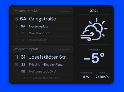 Concept for a screen beside the apartment door app blue dailyui dark product design public transport smart home smarthome ui ux weather