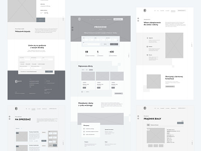 Prohome Estate - wireframes by Aleksandra Janik-Przyborowska on Dribbble