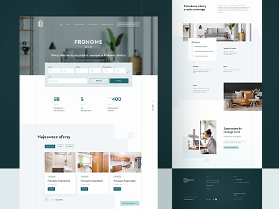 Prohome Estate - homepage appartement architecture design estate home homepage landing page property real estate ui ux web