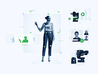 Seervision - web illustrations 🎥 ai automation film production illustration illustrations key visual machine learning set software technology ui vector web