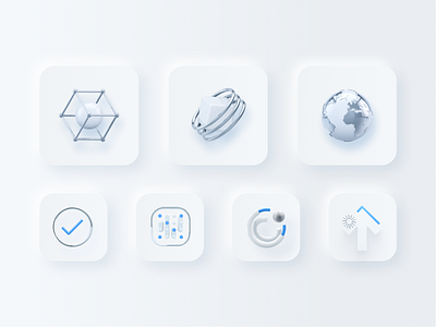 GUIDO - 3D icon set 3d 3dicons branding design icon pack icon set icons illustration metalic neumorphism render renders technology web
