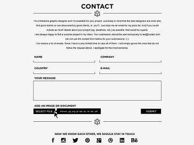 elegant contact form