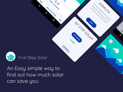 1st Step Solar app branding design illustrator mobile ui typography uidesign uiux ux vector