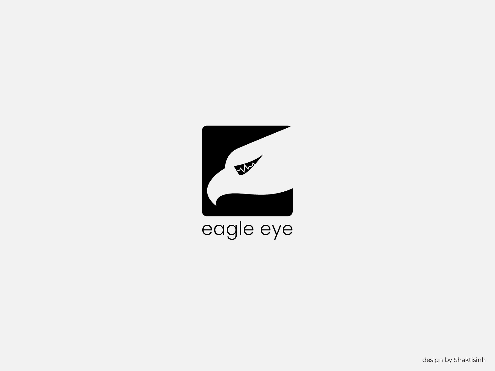 eagle eye logo design black and white