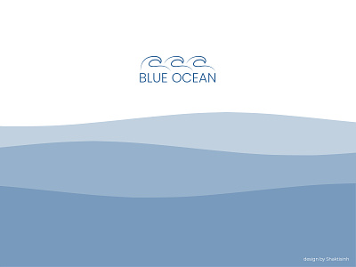 Blue Ocean Logo Design adobe illustrator ai art design illustration logo rathod shakti shaktisinh vector