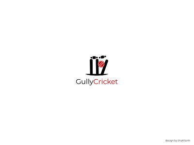 Gully Cricket Logo Design adobe illustrator ai art design gully cricket gully cricket illustration logo rathod shakti shaktisinh vector