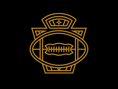 Pittsburgh Keystone Badge apparel badge branding clean design dribbble football icon illustration illustrator keystone logo nfl pittsburgh print steelers symmetry vector