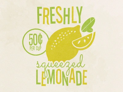 Fresh Lemonade branding brushes design dribbble illustration illustrator lemonade logo mid century modern midcentury modern print retro screen print summer texture type typography vector vintage